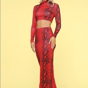 Snakeskin print 2pc set
